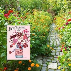 Happy Valentines Day Garden Flag
